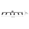 INLIGHT EXAFOTO SPOT RAG METALLIKO MAuRO GU10 110x22cm 9081-6